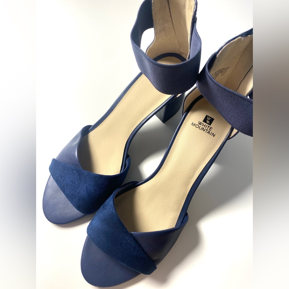 White Mountain Evie Dress Sandals Dark Blue